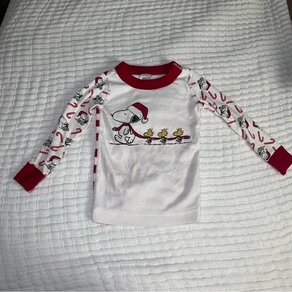 Snoopy: Peanuts! by Hanna Andersson (3T) Christmas Organic Cotton Toddler PJ’s - Picture 3 of 10